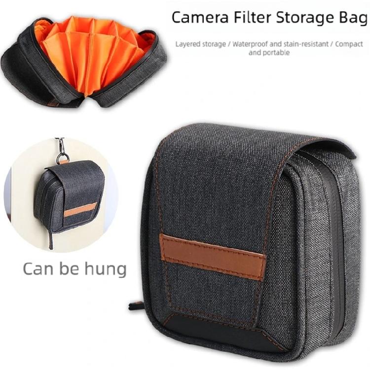 Multifunctional Camera Filter Storage Bag 6 Layer Waterproof Construction Professional Photography Gear Organiser Case
