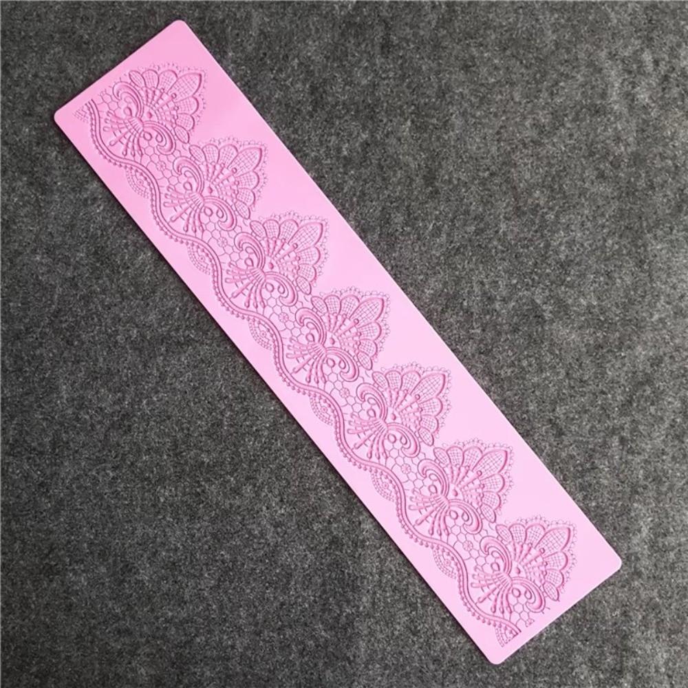 Flexible Floral Border Mold Silicone Fondant Embossing Mat New Cake Lace Mat Fondant Crafting