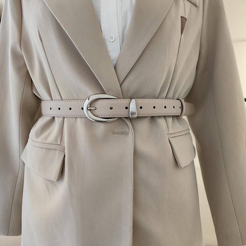 Style Womens Minimalist Waist Belt Metal Pin Buckle Dress Suit Shapewear Belt