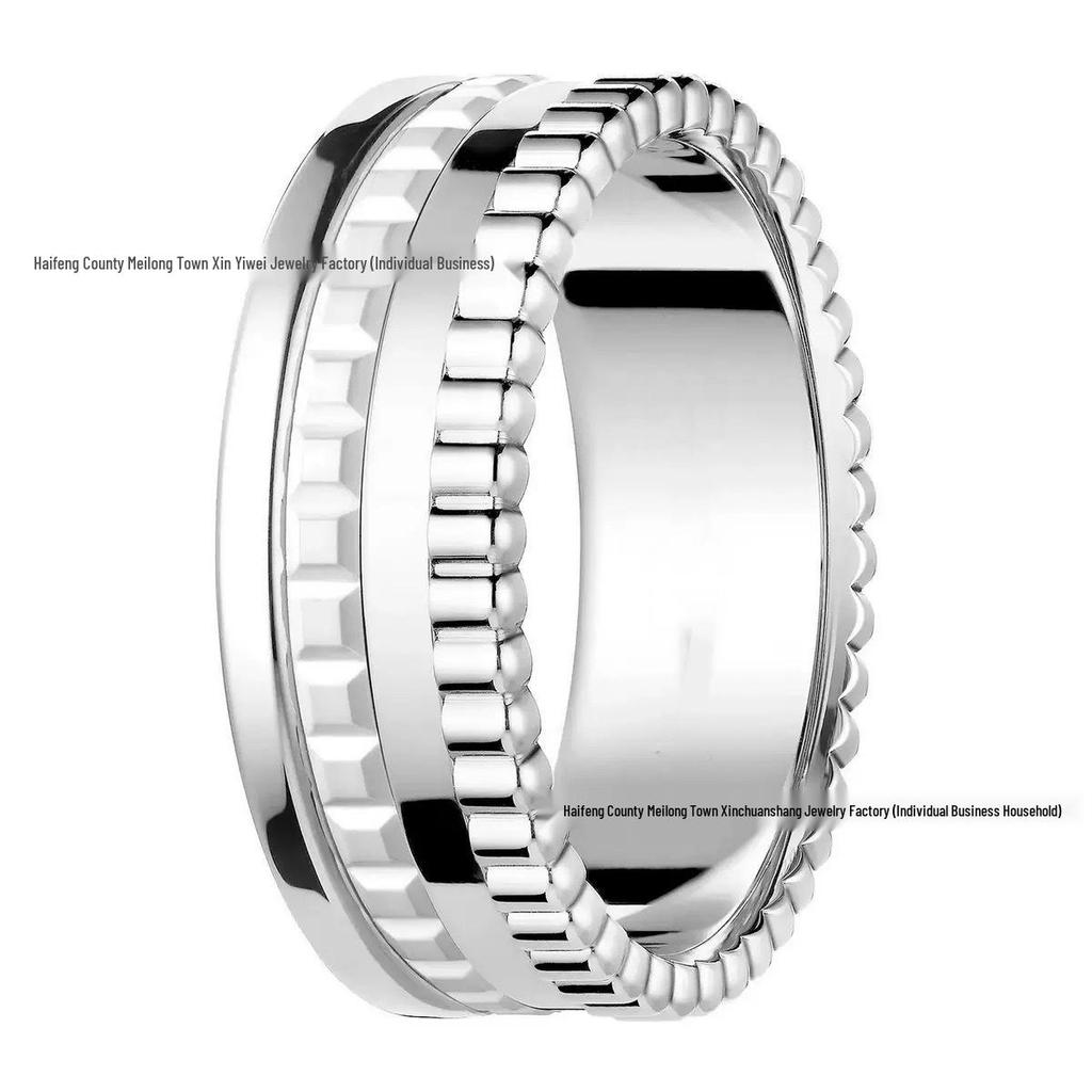 Stylish Rotating Ceramic Couple Rings - European & American Design