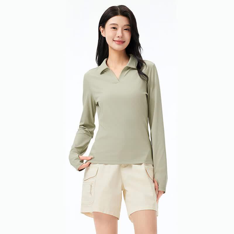 Camel Women s Outdoor Quick-Dry Long Sleeve Polo M