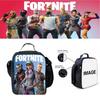 Borsa termica per il pranzo Fortnite per studenti, picnic all'aperto, tracolla regolabile, cerniere lisce incluse