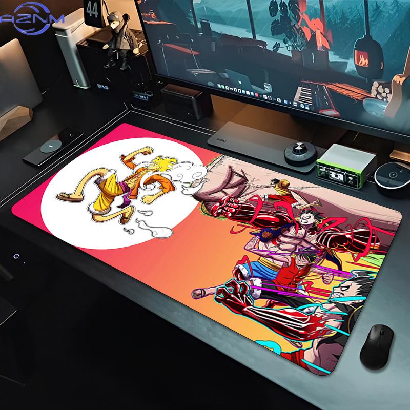 Oversized Wide Desktop Anime Mat one piece luffy Mouse Pad Large E-sports Gamer Mat Gaming Computer Keyboard Pad Rubber Mausepad