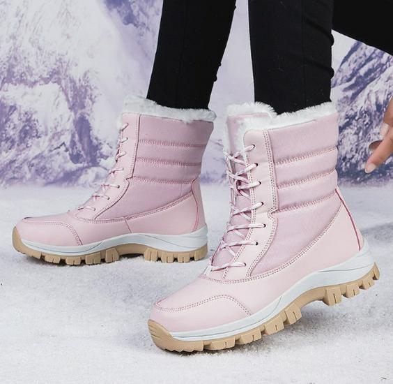 2025 Women's High-Top Snow Boots - Spring/Winter Cotton Shoes