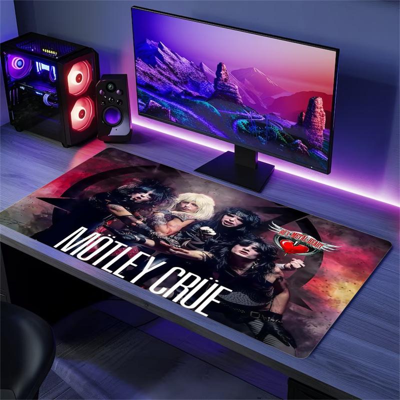 Mötley Crüe Color Mouse Pad Large Gaming Table Cushion Non-slip Laptop Tablet Big Mousepad XXL Mat Mini PC Playmat With Lock edge
