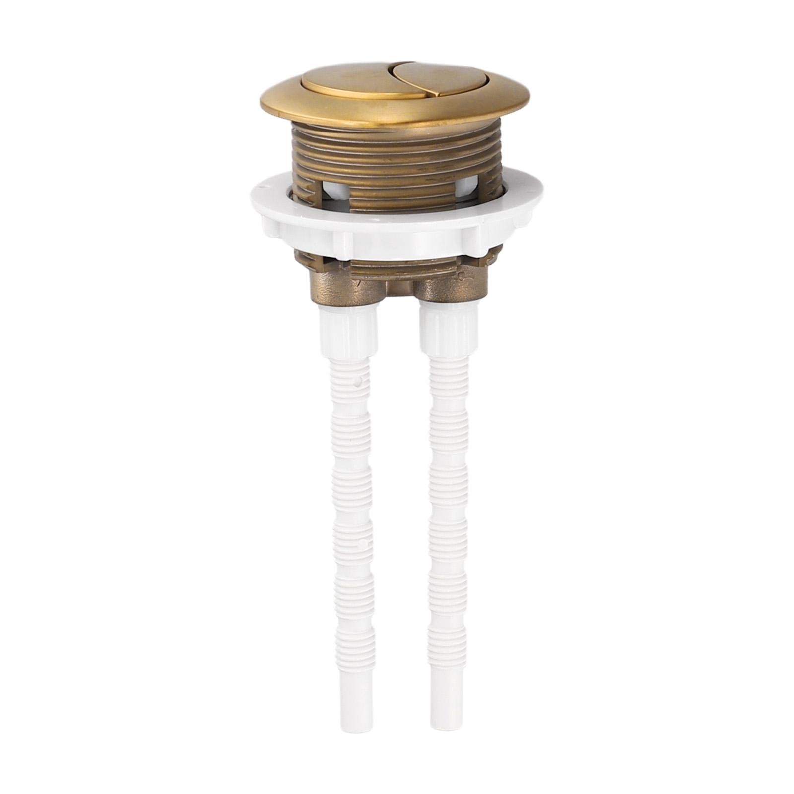 Compatible 38mm Brushed Brass Gold Toilet Flush Cistern Button for Renovations