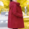 Plus Size Middle Age Women's Long Down Coats Winter Vintage Prakas Hooded Elegant Thick Warm Puffer Jackets Woman Outerwears