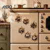 Creative Seasonal Crafts 6Pcs/Set Fridge Magnets Faux Pearl Art Kit Christmas Snowman Tree Santa Magnetic Snowflake Ornaments Magnets DIY