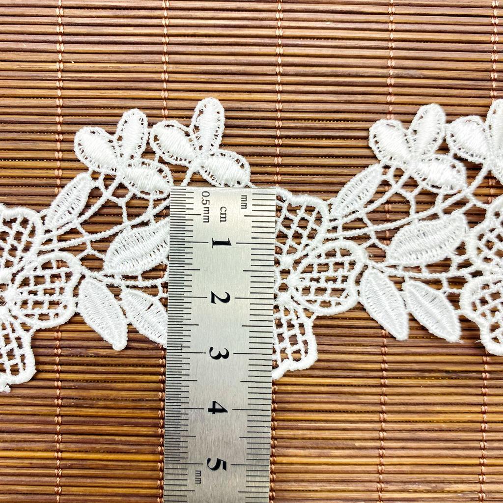 New Diy Sewing Material Polyester Lace, Water-Soluble Embroidery Fabric Flower Decoration Three-Dimensional Flower