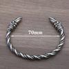 Vintage Nordic Viking Raven Bracelet Men Fashion Opening Adjustable Wristband Cuff Odin Crow Viking Bracelet Jewelry Gift