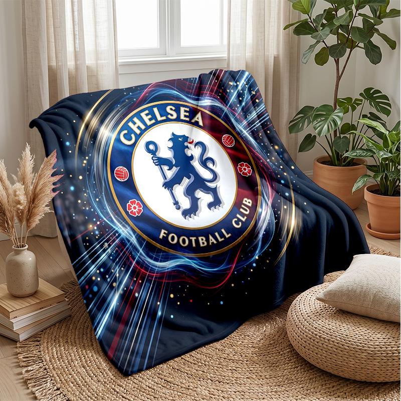 Chelsea FC Theme blanket Soft Flannel Blanket Plush Throw Blanket Cozy Sofa Bed Blanket for Home Decor
