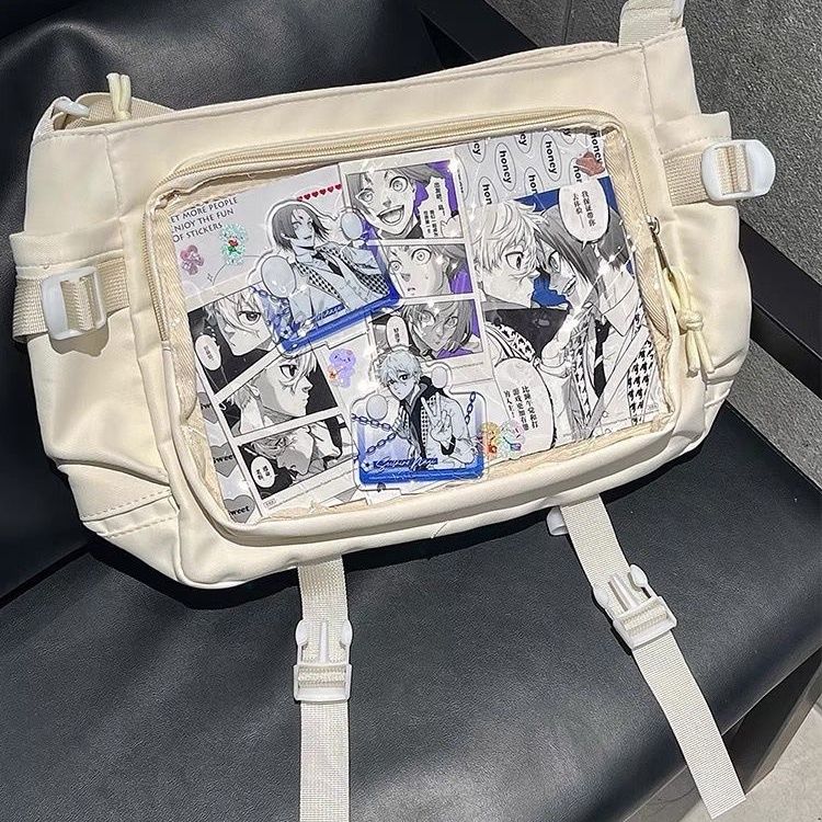 Daily Transparent Shoulder Crossbody Versatile Bar Secondary Campus College Style Pain Bag