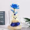 Eternal flower gold leaf flower laser flower glass cover bear 110 Qixi Festival Valentine's Day Mother's Day gift