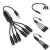 3.5mm Audio Jack Extender 1 To 6/5/4/3 Port AUX Adapters Cord  for Phones Headsets Speaker