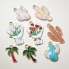 10 Stück Emaille Blume Kaktus Kokospalme Anhänger DIY Schmuckherstellung Zubehör Fundstücke für Ohrringe Halsketten Armbänder