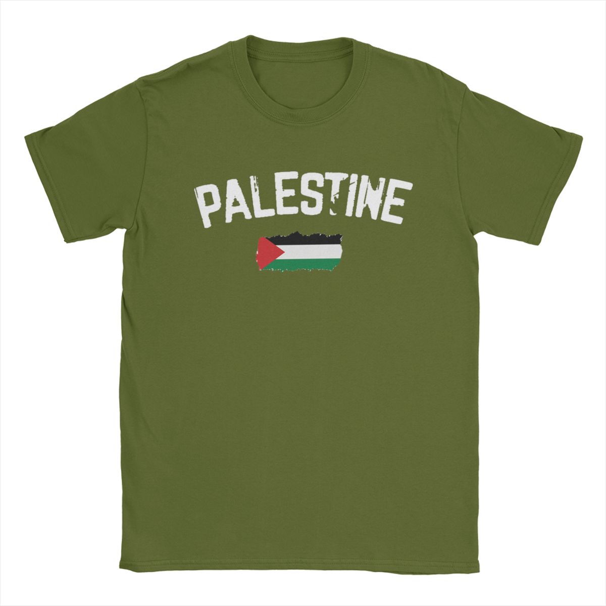 

Men s Palestine Flag T Shirts Cotton Tops Leisure Short Sleeve O Neck Tee Shirt Big Size T-Shirts 4XL