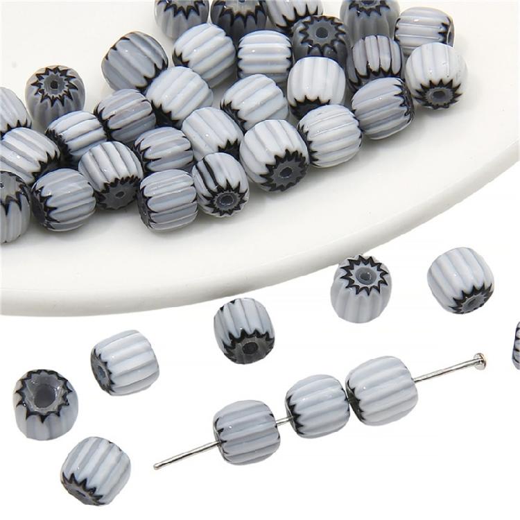 10 Pack Resin Pumpkin Beads Colorful Beads Handmade Craft Beads for Creative Hand Strands and Necklace Accessories