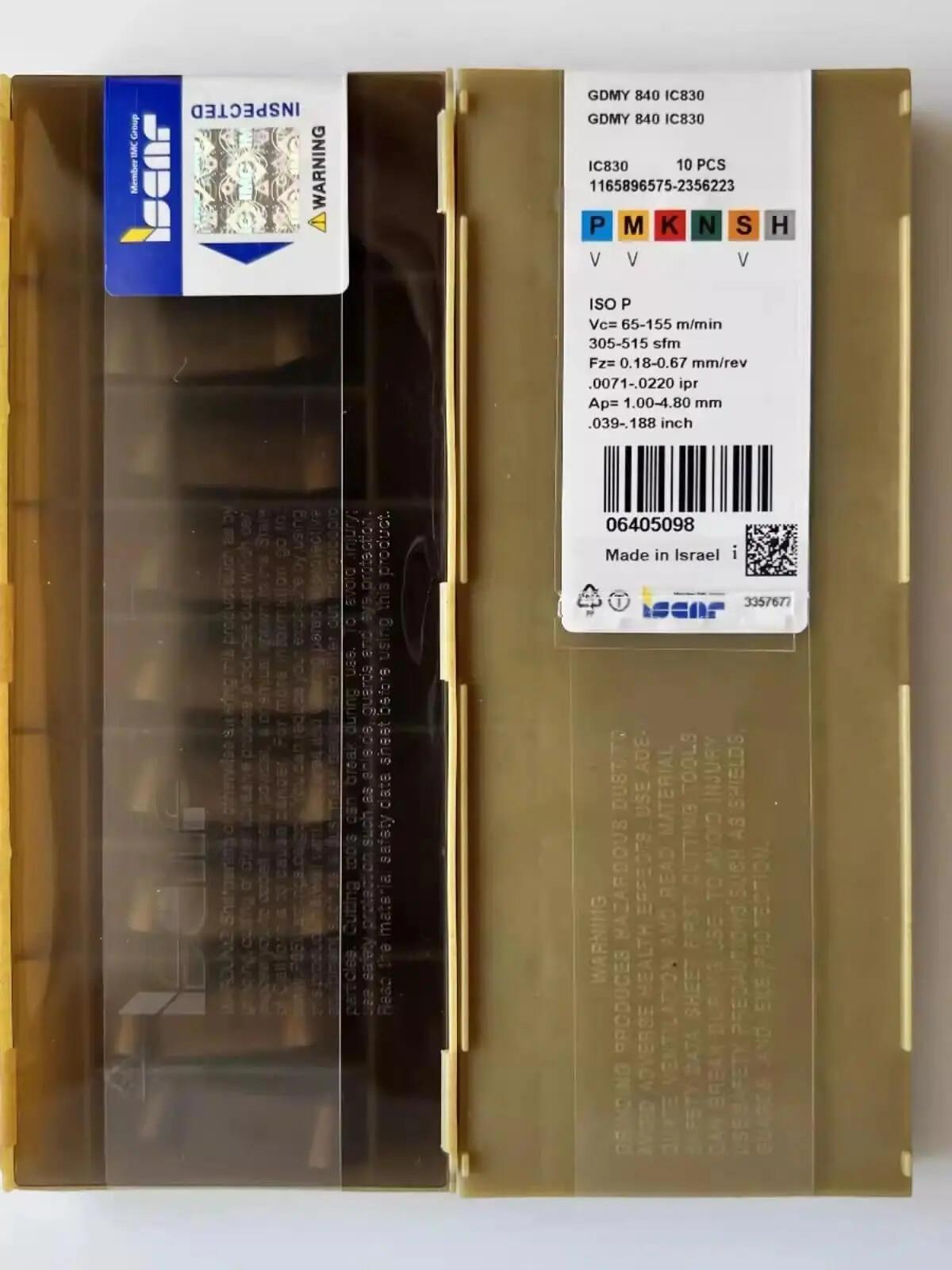 

ISCAR / GDMY840 IC808 Industrial indexable carbide inserts 10 Pcs