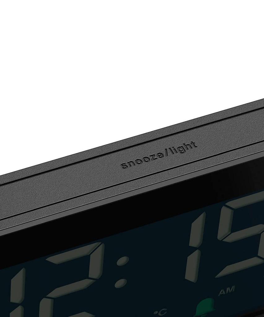 Imported Digital Alarm Table Clock Black BC10B [Regular Product] BRAUN/Brown