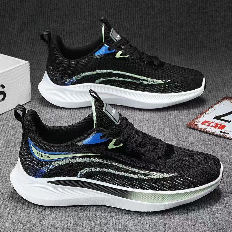 

Высококачественная обувь для активного отдыха мужская легкая мужская обувь весна и осень дышащая спортивная сетчатая обувь мужская 44 чёрный