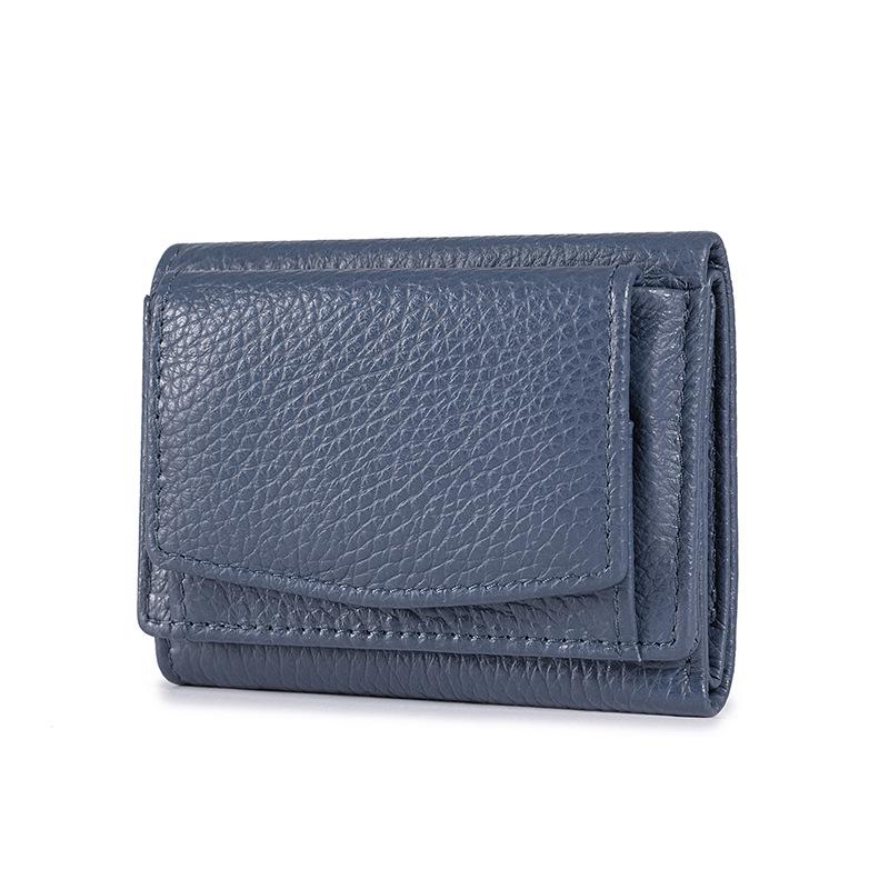 Damski portfel trójdzielny z prawdziwej skóry RFID w stylu japońskim i portmonetka na monety