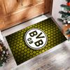 Borussia Dortmund Theme rug Soft Crystal Velvet Area Rug Non-Slip Floor Carpet for Living Room Bedroom Nursery