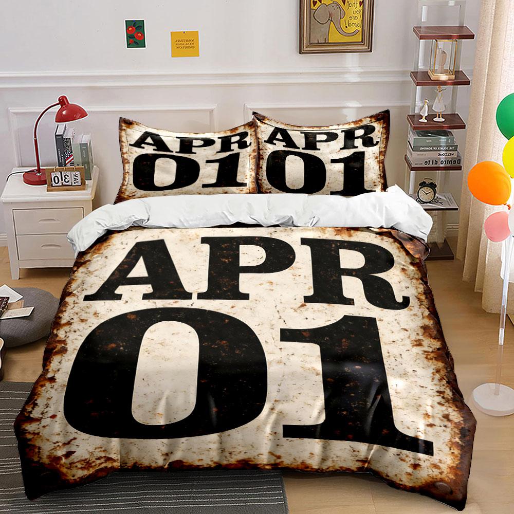 

APR 01 text design. Bedding sets Duvet cover sets Duvet covers Pillowcases(1 * Duvet Cover 2 * Pillowcases, without duvet insert) 135x200cm