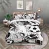 3pcs Bedding Set Cartoon Football 3D PrintED Brushed Comfortable Duvet Cover King Queen Twin Single Size Bithday Gift Room Decor