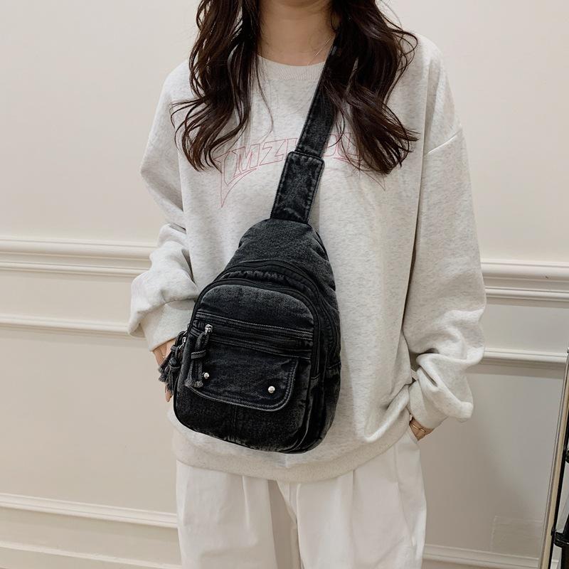 Denim Bag Women Chest Bag Crossbody Bag