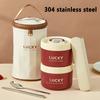 304/316 Stainless Steel Portable Insulated Lunch Box with Cutlery And Thermal Bag Leak proof Microwave Safe Food Container