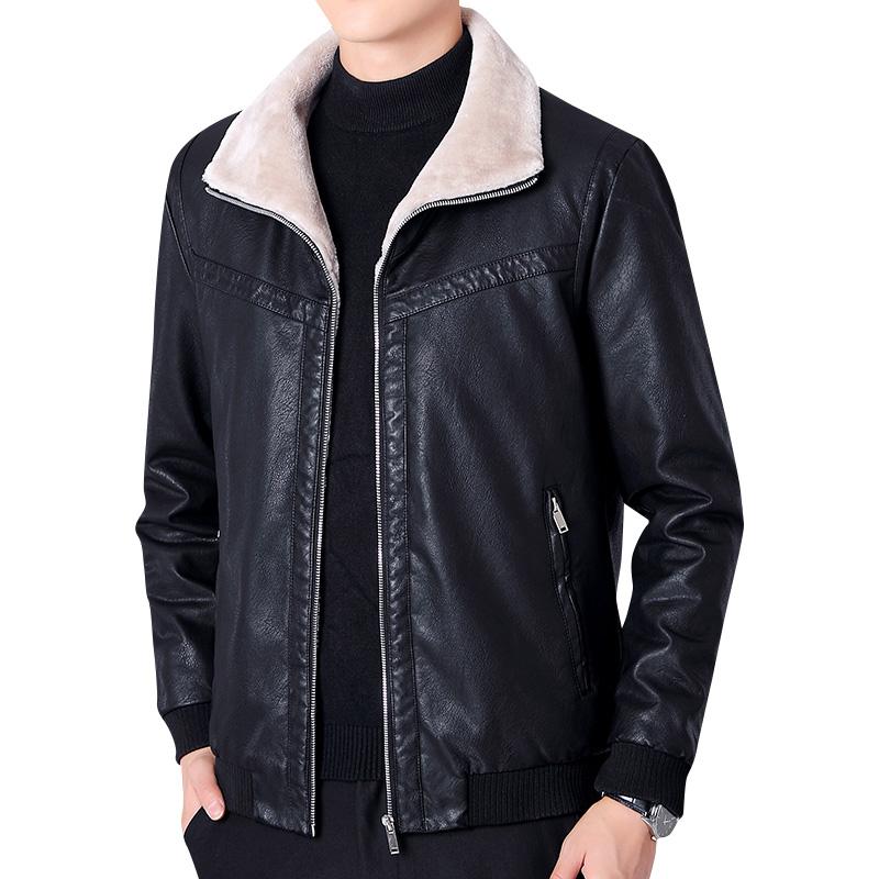 Зимова чоловіча куртка Шкіряне пальто Куртка зі штучної шкіри Чоловічий тренч з лацканами Чоловіча флісова парка Куртка Пальто