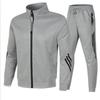 Conjunto Esportivo Masculino Primavera e Outono Camisola com Capuz em Tecido Air Layer + Calças de Moletom Conjunto de 2 Peças Fitness Corrida Roupa Esportiva