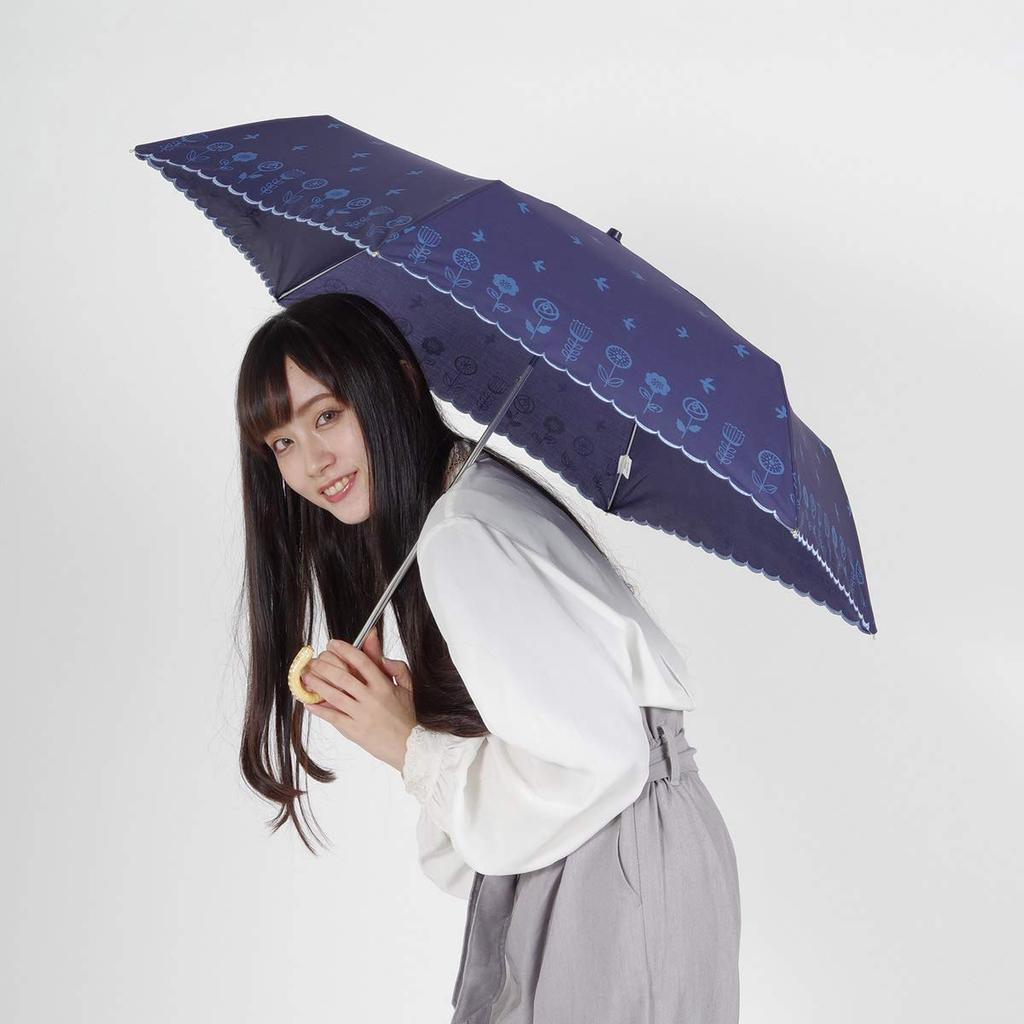 Nifty Colors Fiore Mini Folding Umbrella, Navy