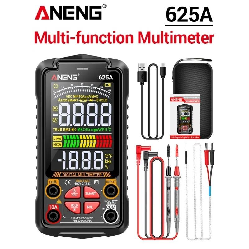 Portable Digital Multimeters Rechargable ANENG 625A 1000V DC Voltage Multimetro VA Color Screen Ohm AC Current Meter Hz NCV High Precision Test Tools