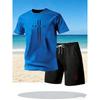 2026 Men's Short Sleeve Cotton T-Shirt round Neck Printed Summer Fashion Streetwear Hip Hop Loose Fit Casual Shirt