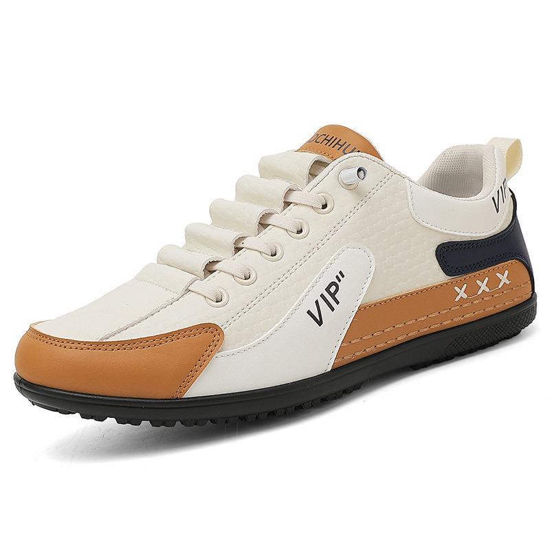 Men's Shoes Autumn One-pedal Leather Casual Board Shoes Men's Dad Driving Shoes Sports Trendy Shoes