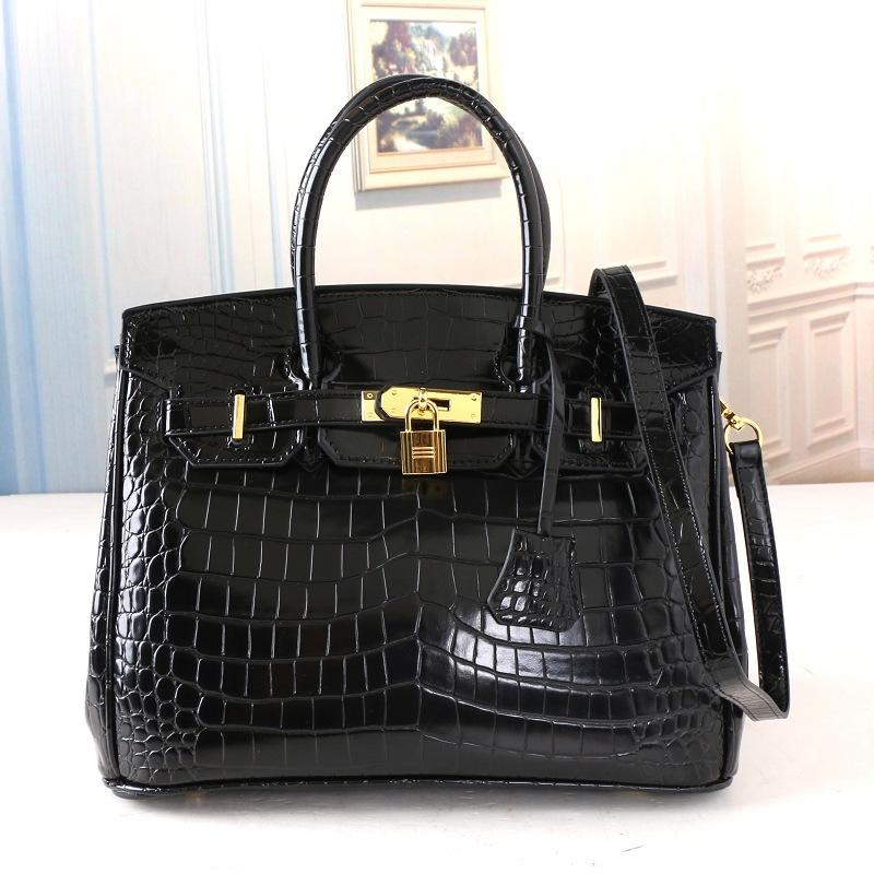 Bag Women'S Lychee Pattern Large-Capacity Handbag Color Matching Shoulder Messenger Bag Women'S Bag