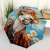 1pc Alpaca Art Print Automatic Umbrella - Automatic Opening And Closing, Sturdy Iron Frame, Portable Folding Design yy251018214