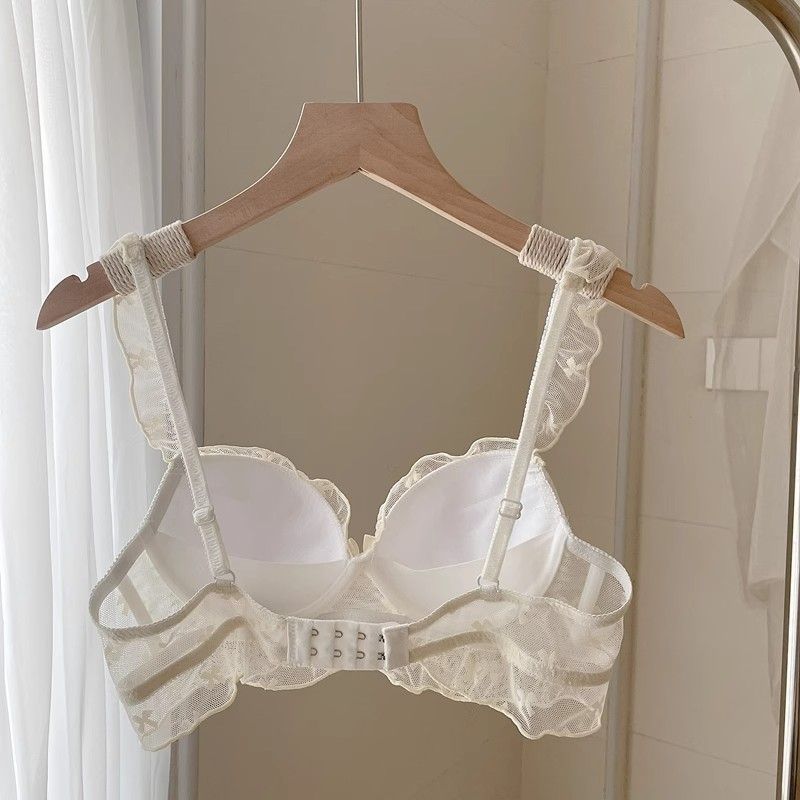 White Lace Bras For Women Backless Underwear Adjustable Lingerie For Lady Bras