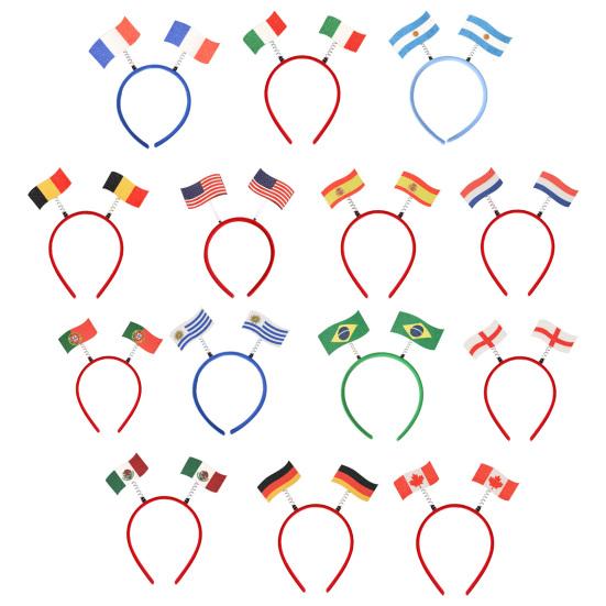 Football Headband for Women Men Soccer Cheering National Flag Hairband Game