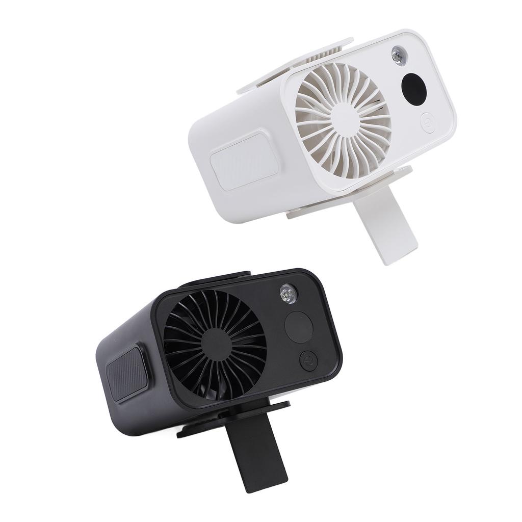 Portable Waist Fan Wearable Hanging Neck Clip On Belt Personal Fan with LED Light Digital DisplayUSB