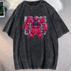 Anime GUNDAM Barbatos Graphic Printed Tshirt Mens and Womens Washed Tshirt High Quality Vintage Cotton Tshirt YK Top
