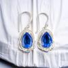 Tansanit Edelstein 925 Sterlingsilber Eleganter Schmuck Ohrringe Für Tochter EE-41-6