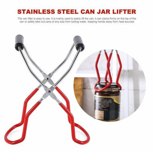 Allystyle Canned Food Storage Jar Lifter, Boiling Sterilization Glass Lifter, Steaming Tongs, Stainless Steel Folder, Boiling Water, Heat Safe Kitchen
