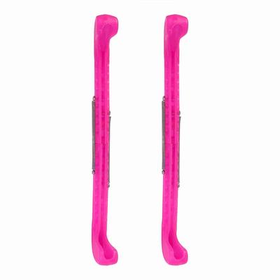 1 Pair Plastic Universal Ice Skate Blade Guards Covers Adjustable (rose Red)