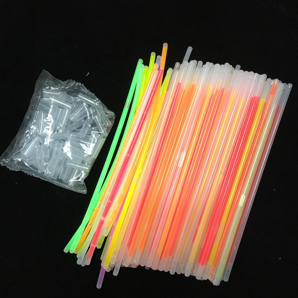 100er-Pack Leuchtstäbe, die im Dunkeln leuchten, Partyzubehör für Kinder und Erwachsene, 20 ml