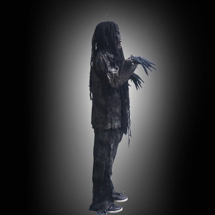Adult Burnt Zombie Costume Ball Party Outfit Scary Halloween Costume Role Play and Fun