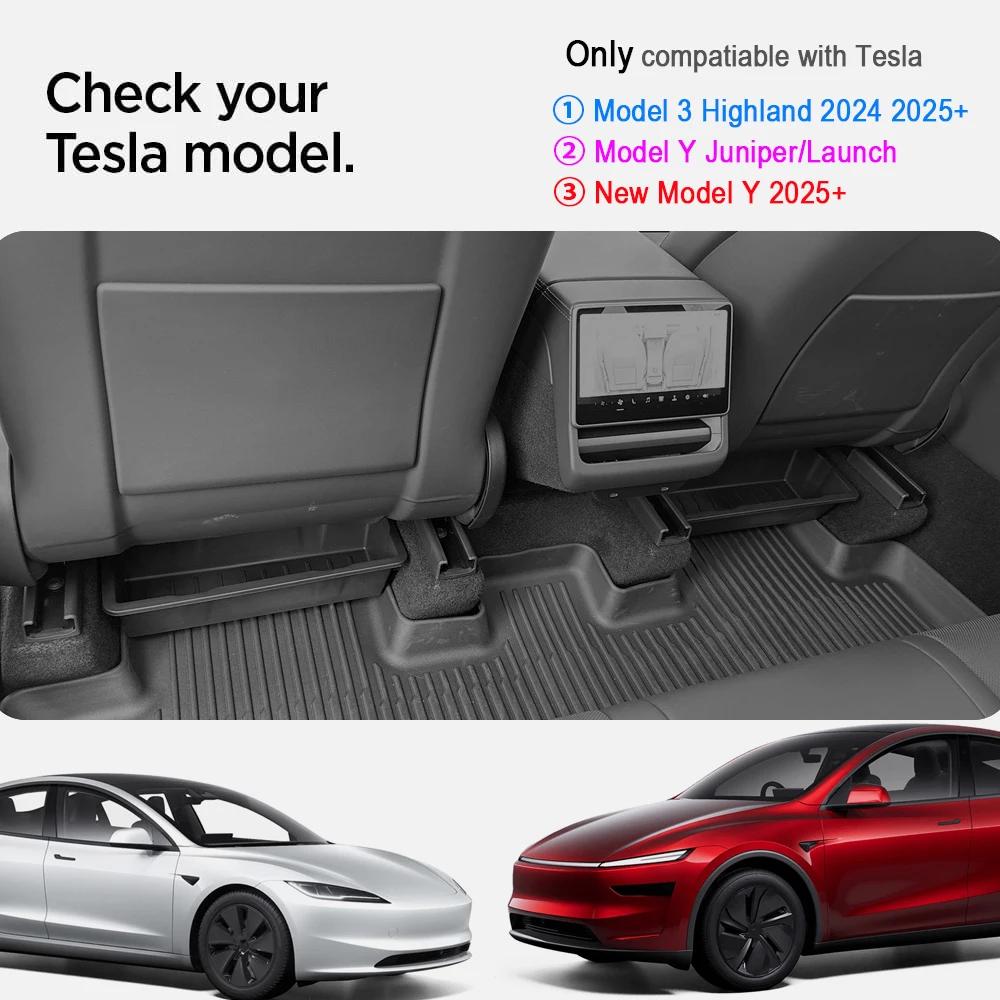 For Tesla Model 3 Y Juniper 2025 Under Seat Corner Guard Rear Seat Slide Rails Protector Cover Anti-Kick ModelY Trim Accessories