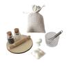 Miniature Kitchen Set: Rolling Pin, Flour Bag, Whisk, Eggs, Olive Oil for Dollhouse Scenes