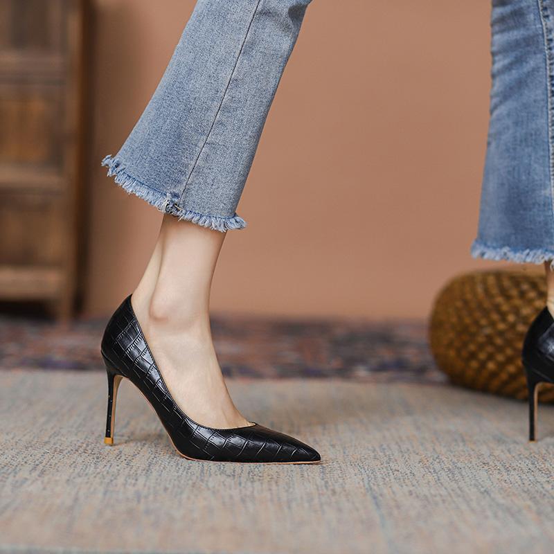 Fashion New Style Fashionable Designer Sexy New Brown Comfortable All-match High Heels Women's Stiletto Single Shoes Women Zapatos Mujer